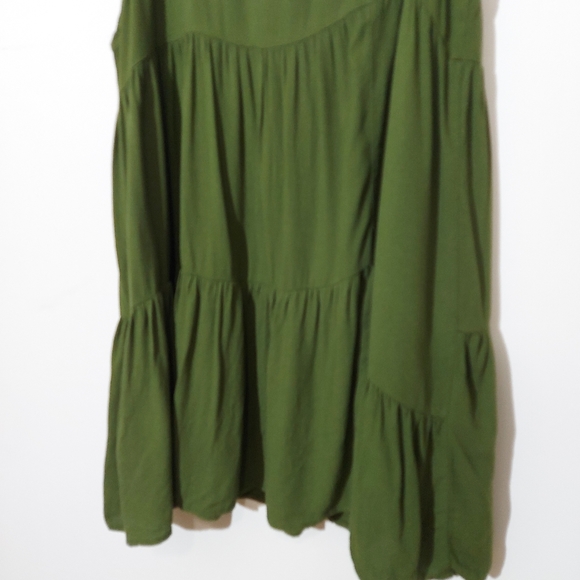 One Teaspoon Synthetic Dinky Teired Tank Dress In Military Green - Picture 7 of 16